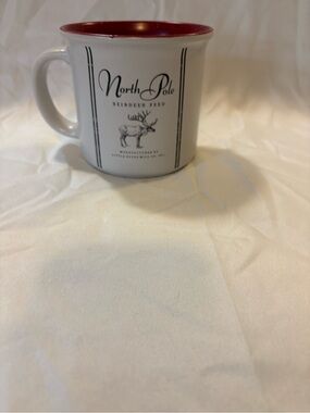Source Unknown White & Red 'North Pole Reindeer Feed' Holiday Mug